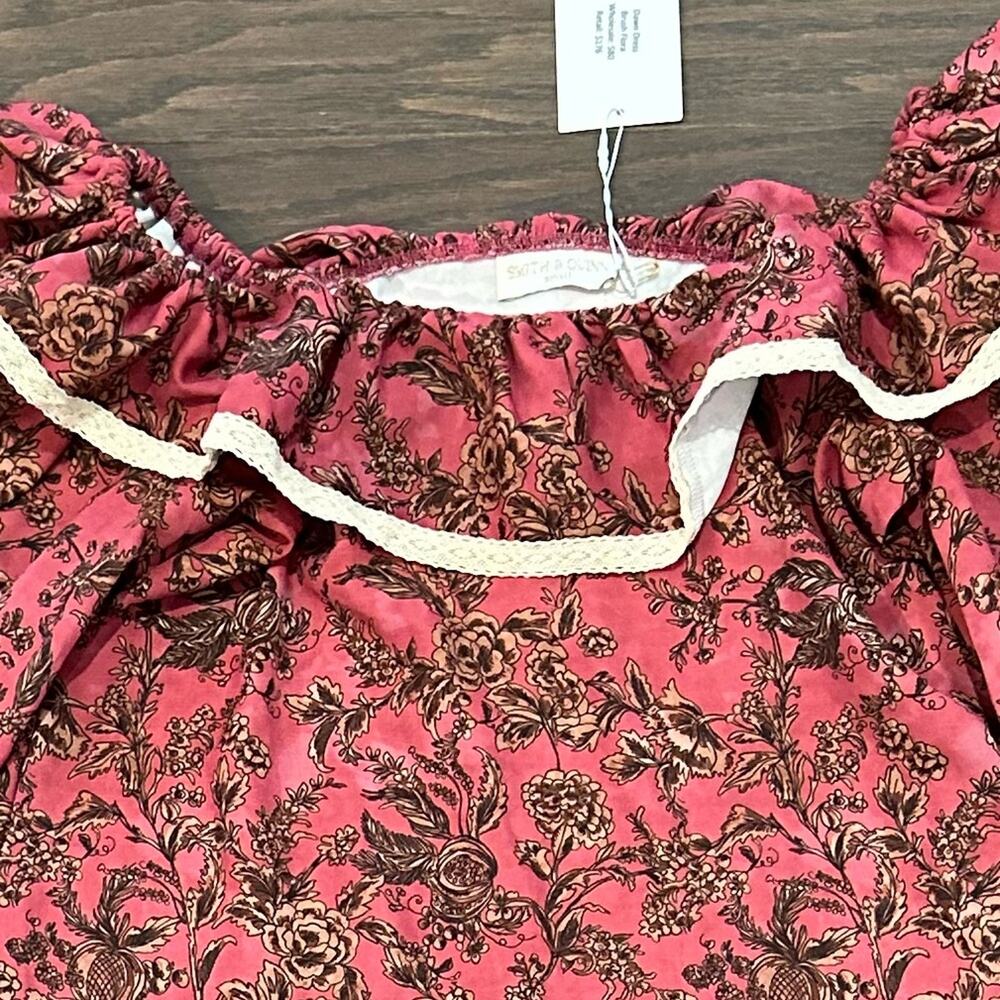 Smith & Quinn Dawn Dress Brush Flora Pink Floral Ruffle Mini Dress Size Small - Picture 11 of 11
